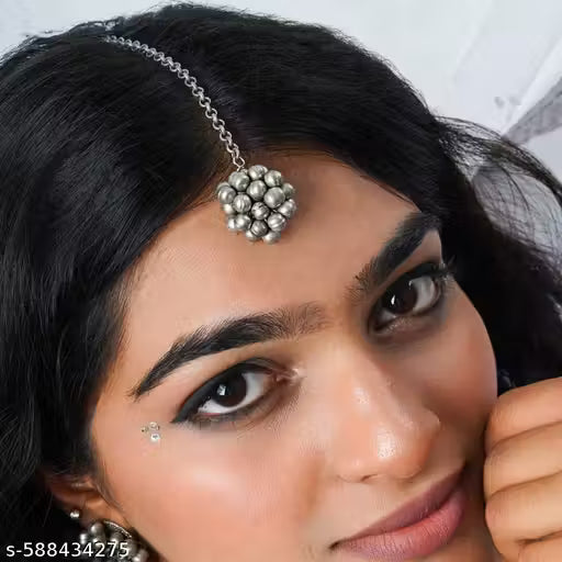 COMBO of 3 Oxidised Earrings chandbaliya jhumka with opanebal bracelet and bangle for Women & Girls | Traditional tika Accessories