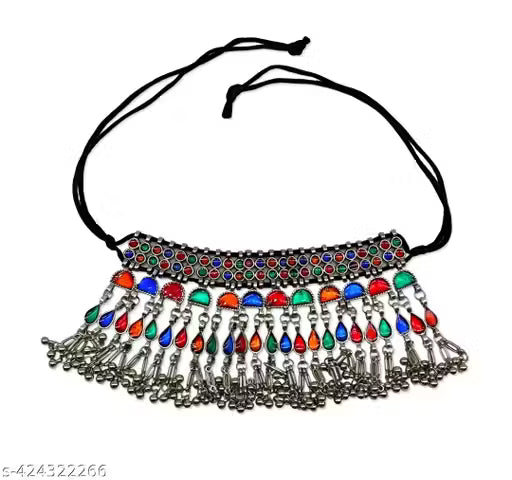 Multicolored Oxidized Jewellery Set