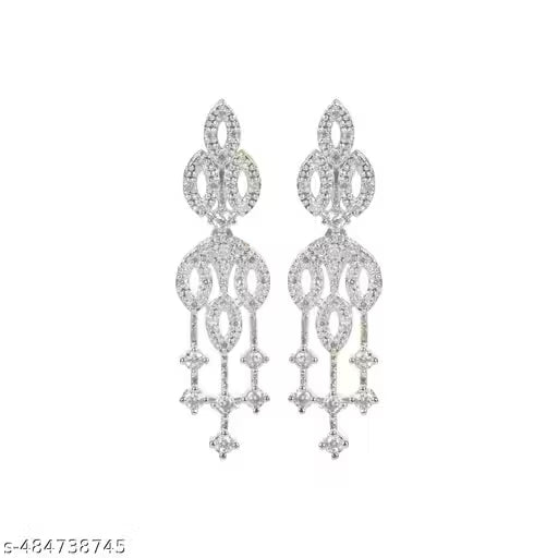 American Diamond Studded Eternal Grace Two-Tone Diamond Look Necklace Set
