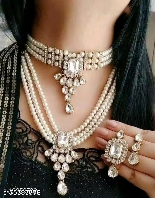 Kundan Pearl Moti combo set miso