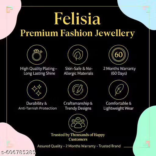 Felisia Anti-Tarnish Emerald Crystal Necklace Set With Earrings