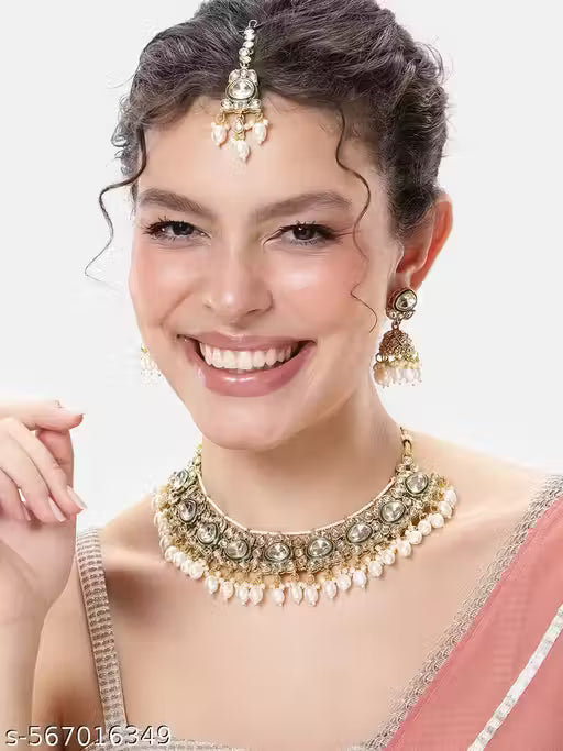 JYONA Dazzling Gold Kundan Jewellery Set 🛍️ swatistore.com
