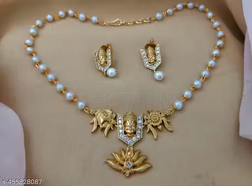 Indian Ethnic Necklace Set, Vintage Govinda Necklace