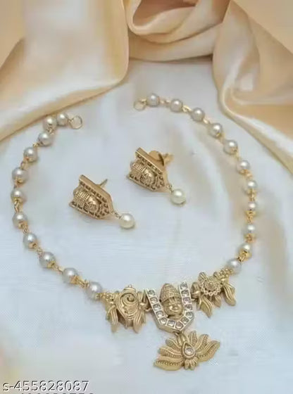 Indian Ethnic Necklace Set, Vintage Govinda Necklace