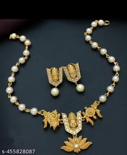 Indian Ethnic Necklace Set, Vintage Govinda Necklace