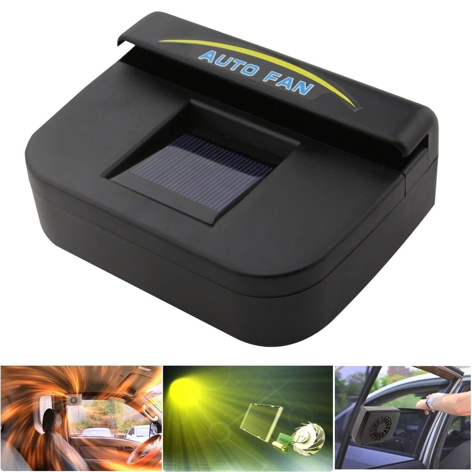 Solar Sun Power Car Auto Air Vent Cool Fan mkp0fp-jd