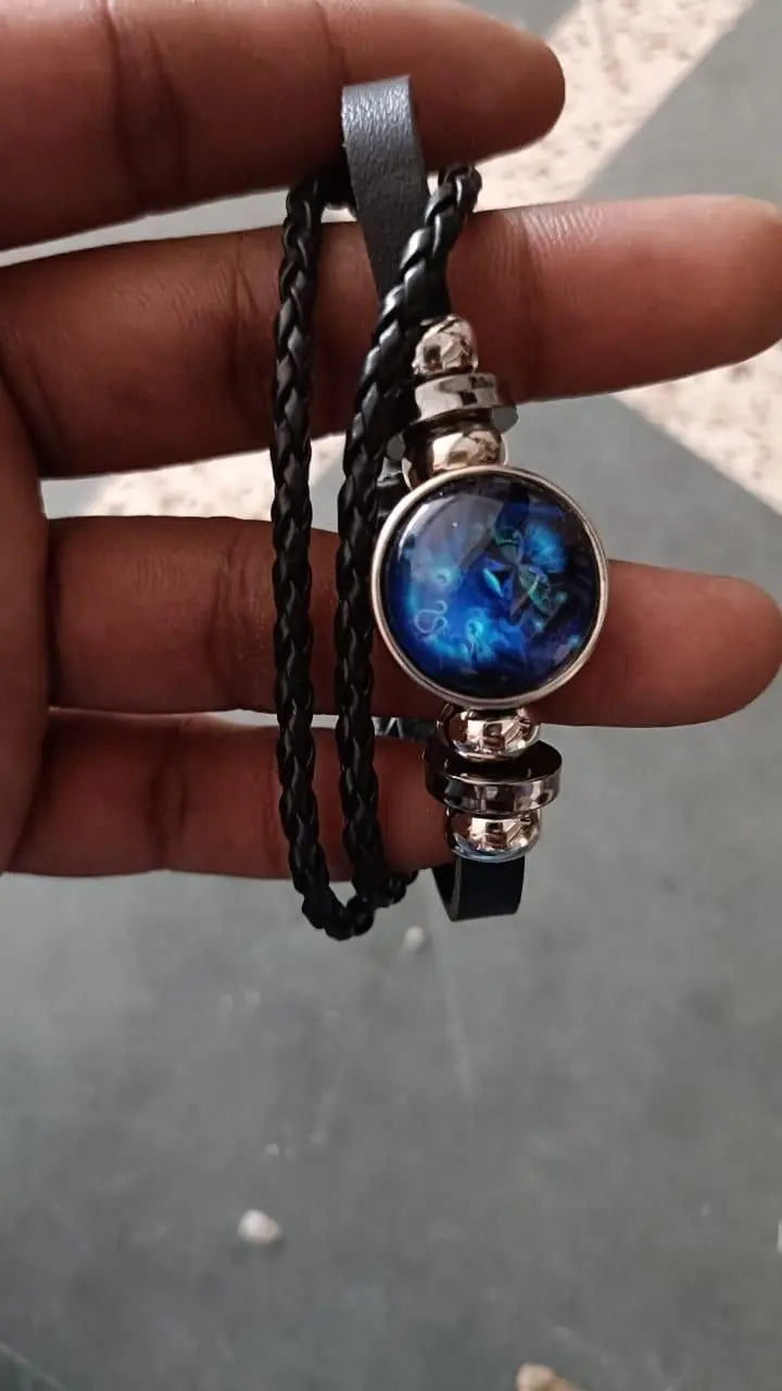 Guardian Bracelet Black Leather Bracelet Adjustable mkp0fp-jd