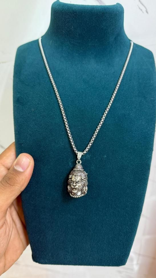 2 Face Pendent of Hanuman/Shankar with Chain mkp0fp-jd