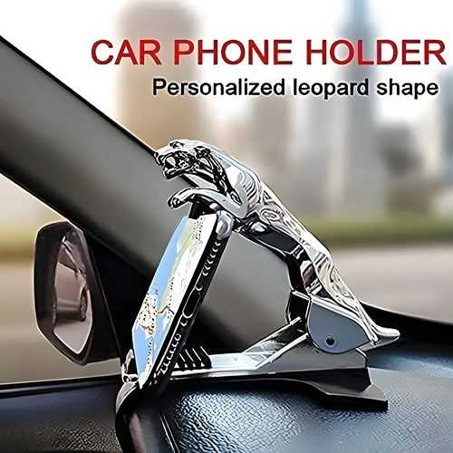 Jaguar Car Mobile Phone Mount Stand 360 Degree Rotation Adjustable Clip Holder( Assorted Color) mkp0fp-jd