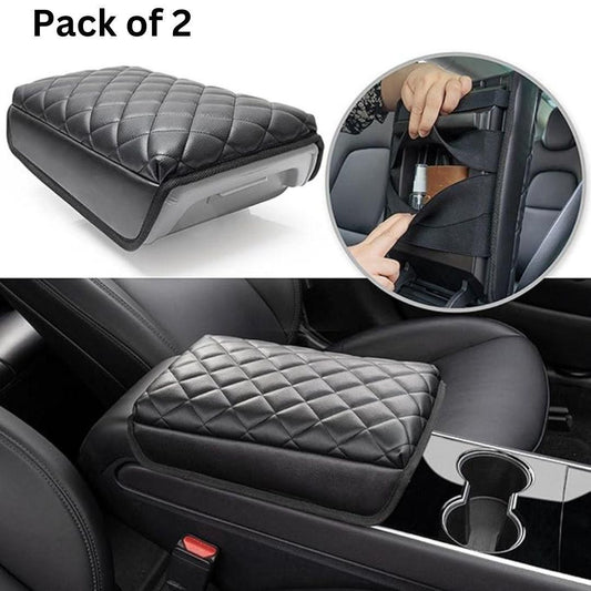 Leather Waterproof Armrest Seat Box Cover Pad Protector (Pack of 2) mkp0fp-jd