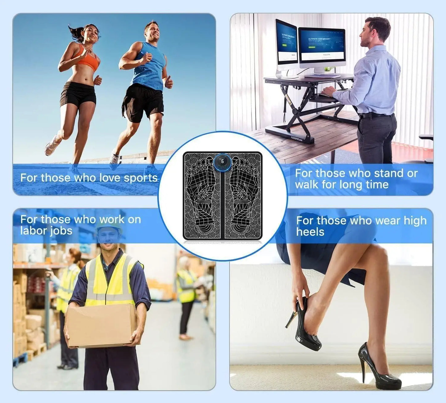 Foot Massage Pain Reliever, Wireless Electric EMS Massage Machine mkp0fp-jd