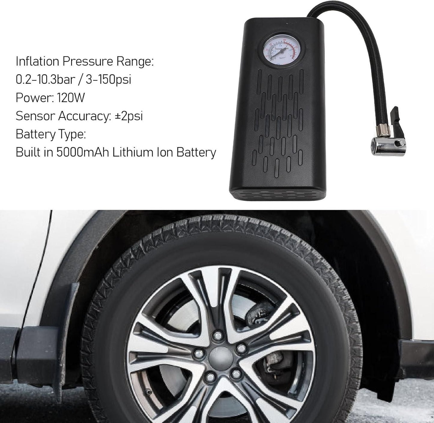 Portable Air Compressor Tire Inflator mkp0fp-jd