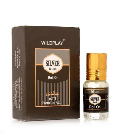 Silver Musk 3ml Attar 1pc. And Fawakeh 3ml Attar 1pc. mkp0fp-jd