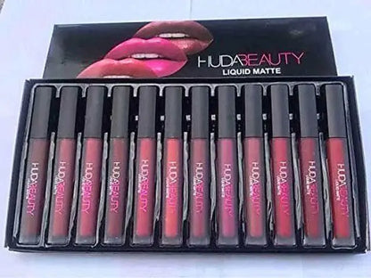Huda Beauty matte Finishing Lipstick ( Pack of 12 ) mkp0fp-jd