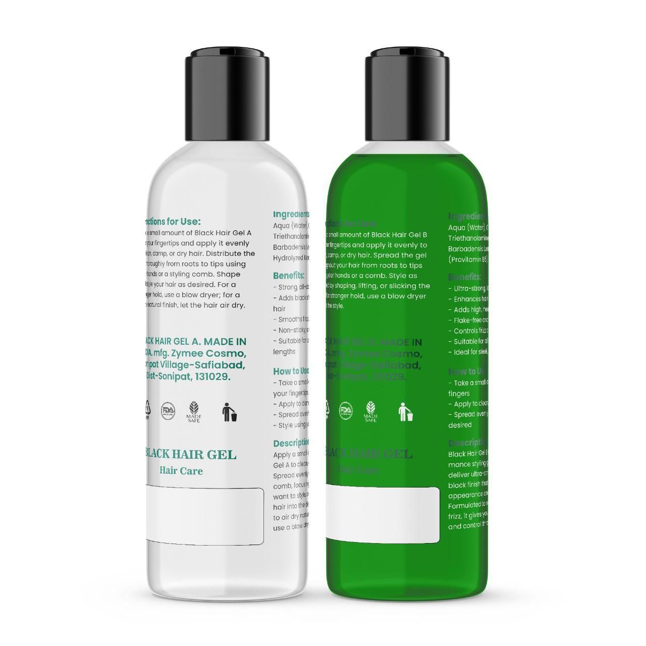 Black Hair Gel 200 ml Pack of 2 mkp0fp-jd