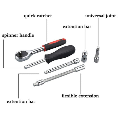 Hardware Tools- 46 in 1 Multi Purpose Combination Socket Tool Kit mkp0fp-jd
