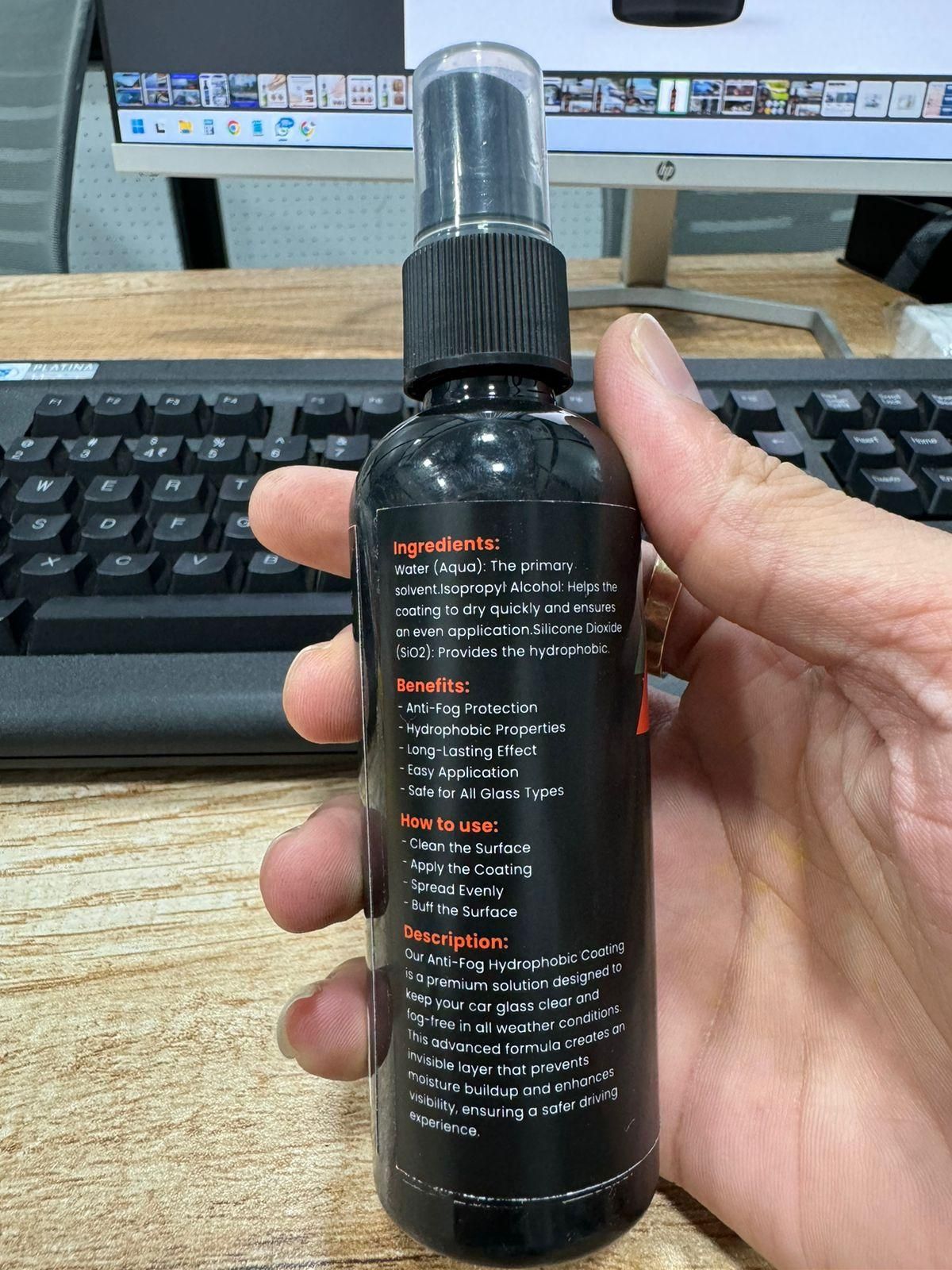 Car Glass Anti-Fog Hydrophobic Coating 100ml(Pack Of 1) mkp0fp-jd