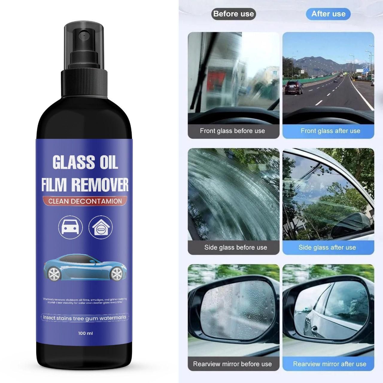 Glass Oil Film Remover 200 ml Pack of 2 mkp0fp-jd