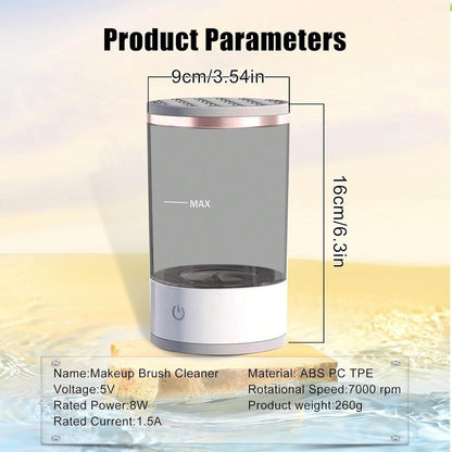 Make Up Brush Cleaner,Electric Brush Cleaner, USB Rechargeable Automatic Deep Cosmetic Cleaning Device mkp0fp-jd