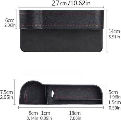 Seat Pockets PU Leather Car Console Side Organizer with Assorted Colour mkp0fp-jd