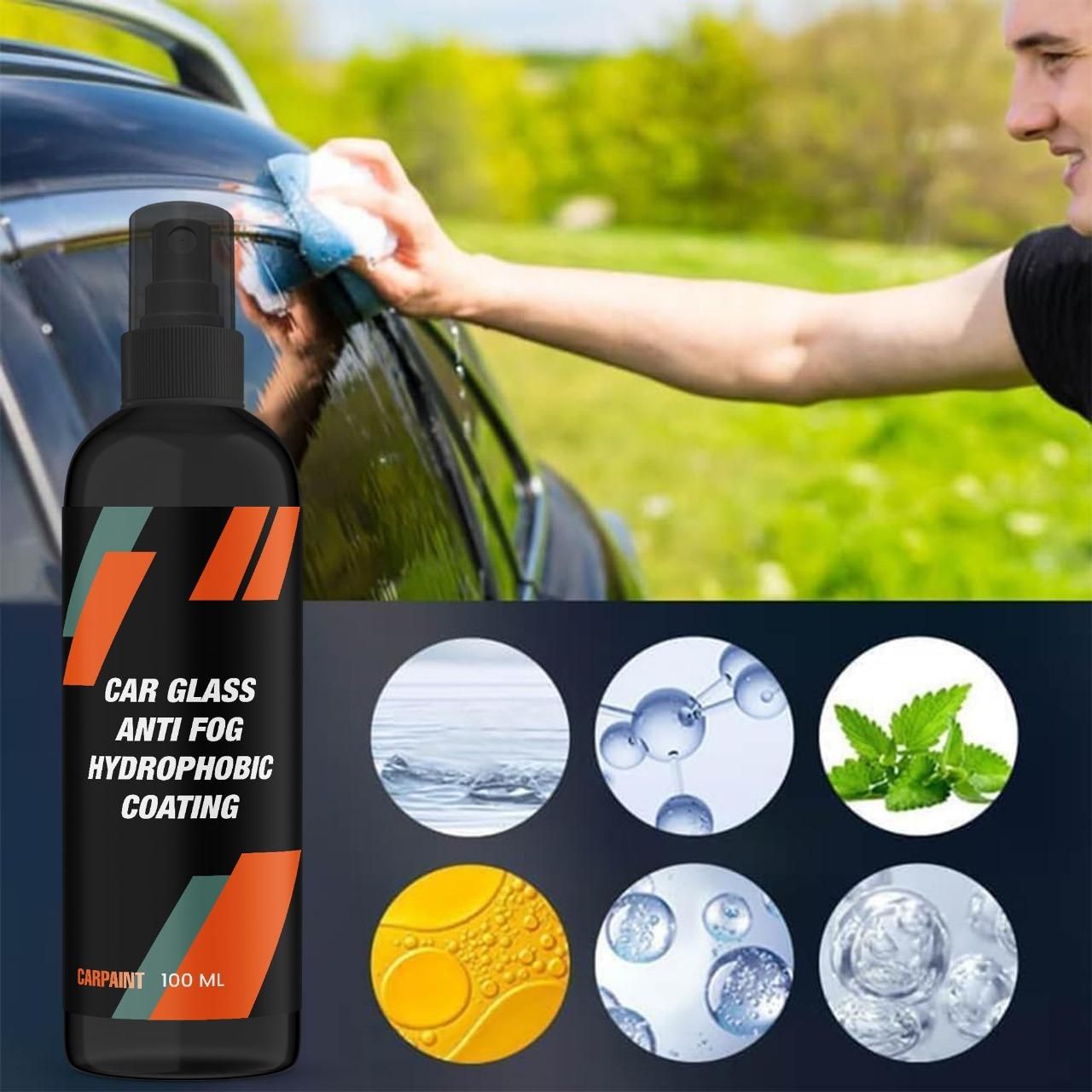 Car Glass Anti-Fog Hydrophobic Coating 100ml(Pack Of 1) mkp0fp-jd