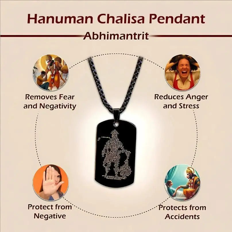 Hanuman Chalisha Pendant with Chain mkp0fp-jd