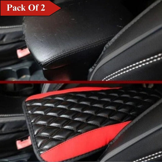 Leather Waterproof Armrest Seat Box Cover Pad Protector(Pack Of 2) mkp0fp-jd
