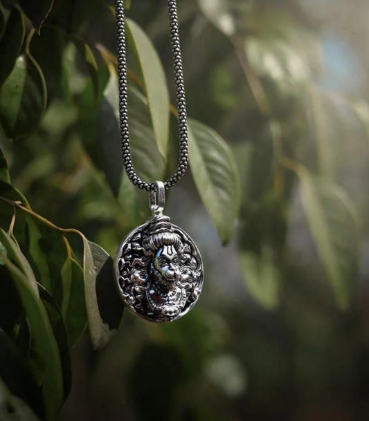 Hanuman Ji Pendant Oxodaised Silver Chain mkp0fp-jd