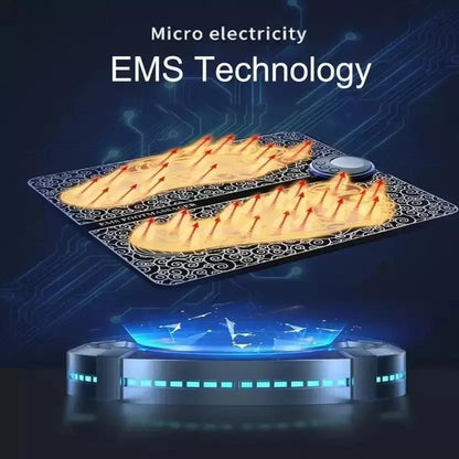 Foot Massager Feet Massage Machine ,Electronic Muscle Stimulator Massage Mat USB Rechargeable Massager (Black) mkp0fp-jd