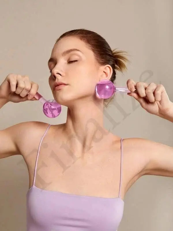 2pcs Crystal Ice Ball for Facials mkp0fp-jd