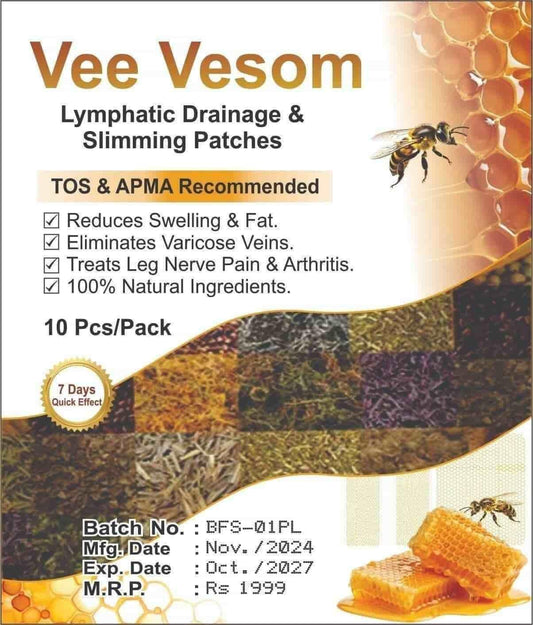 Vee Vesom Lymphatic Daiamage & Sliming Patches (10 Patches) mkp0fp-jd
