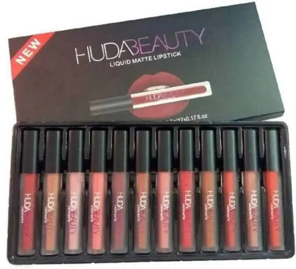 Huda Beauty matte Finishing Lipstick ( Pack of 12 ) mkp0fp-jd