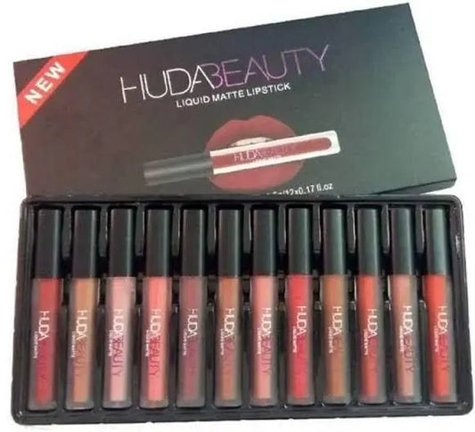 Huda Beauty matte Finishing Lipstick ( Pack of 12 ) mkp0fp-jd
