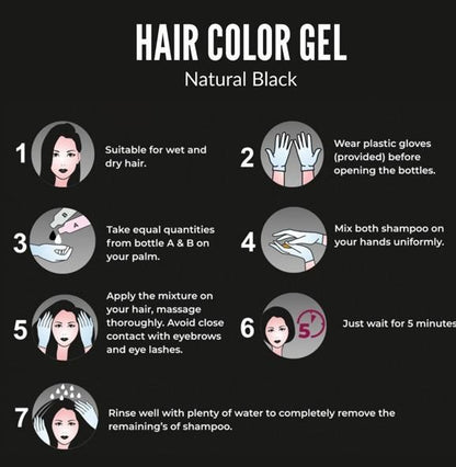 Hair Color Gel - 100% Gray Hair Coverage 125ML (Pack of 2) mkp0fp-jd