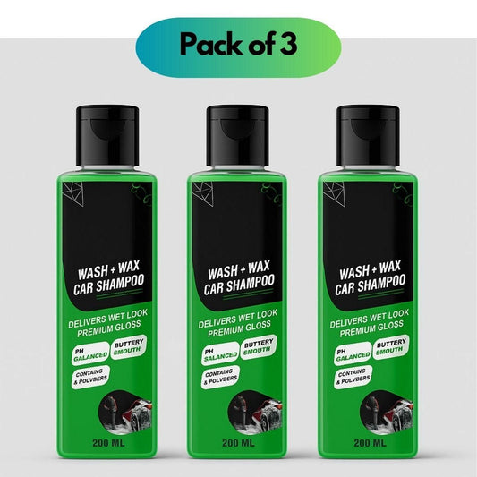 Wash and Wax Car Shampoo 200ml (Pack of 3) mkp0fp-jd