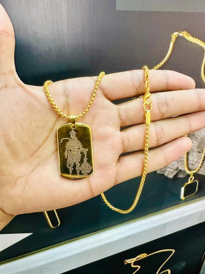 Hanuman Chalisha Pendant with Chain mkp0fp-jd