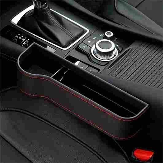 Seat Pockets PU Leather Car Console Side Organizer with Assorted Colour mkp0fp-jd