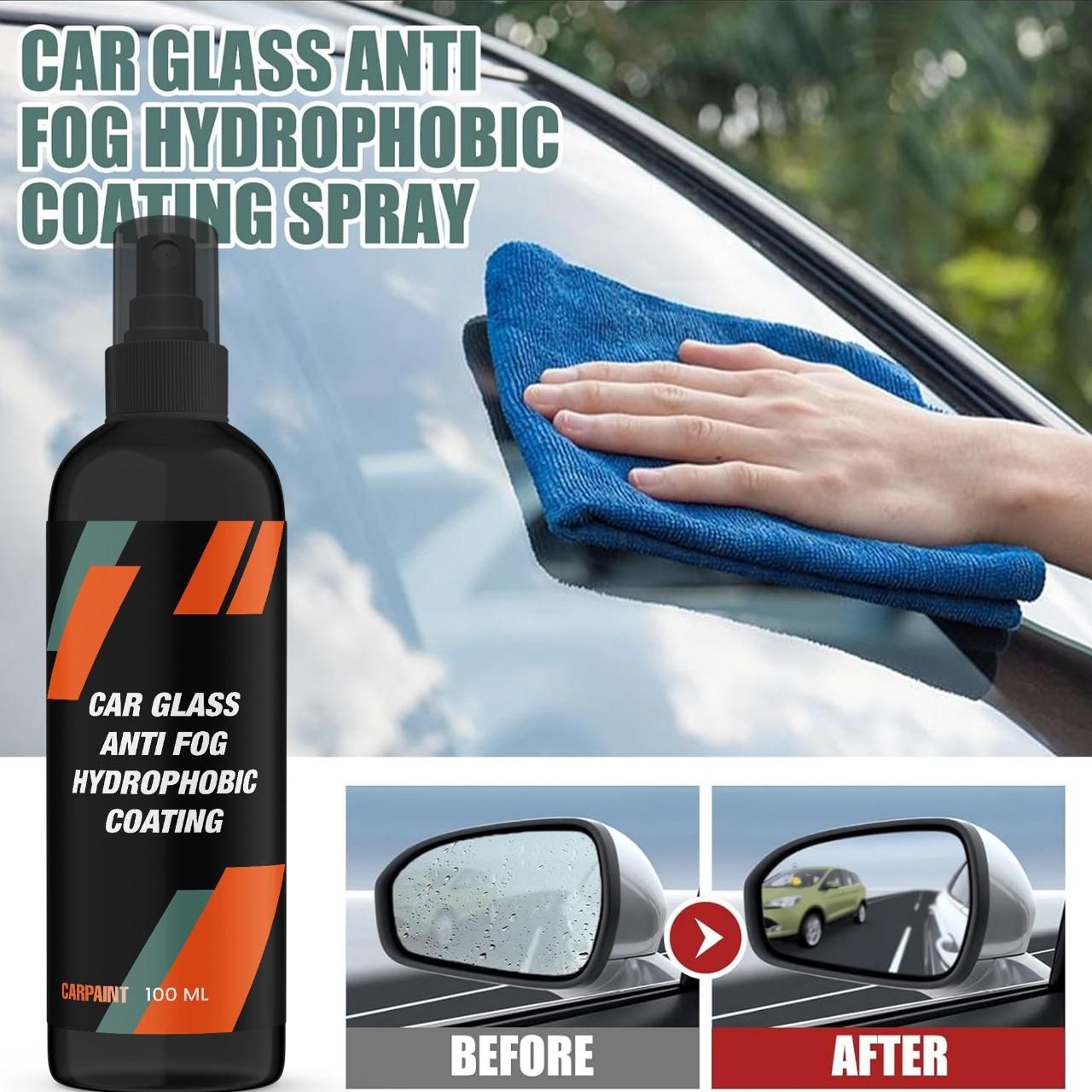Car Glass Anti-Fog Hydrophobic Coating 100ml(Pack Of 1) mkp0fp-jd