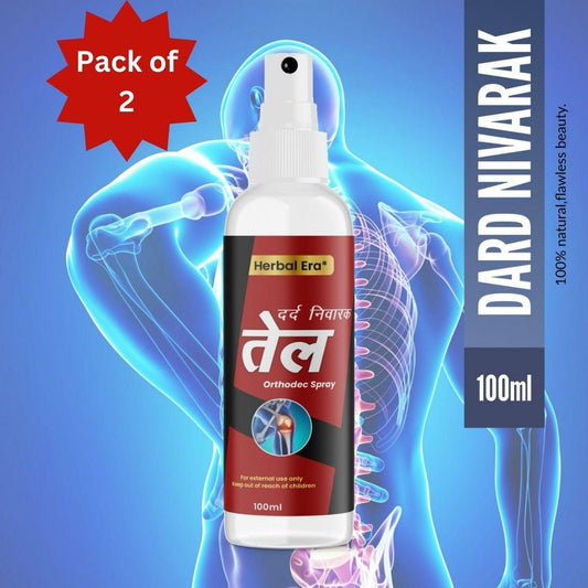 Herbal Era Dard Nivarak Spray Tel 100ml - Natural Pain Relief Formula (Pack of 2) mkp0fp-jd