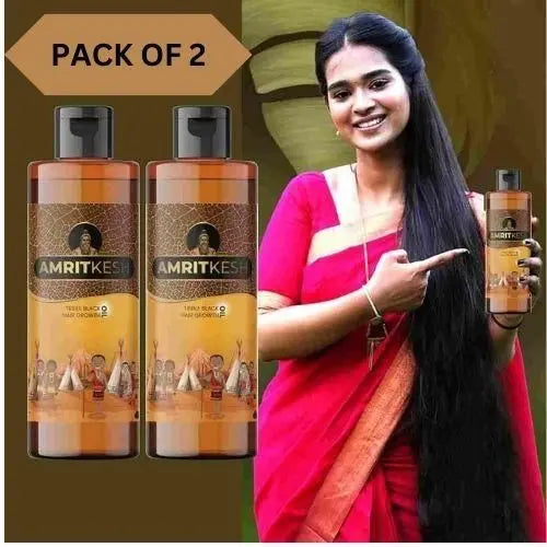 Amritkesh Tribal Black Hair Growth Oil 100ml (Pack of 2) mkp0fp-jd
