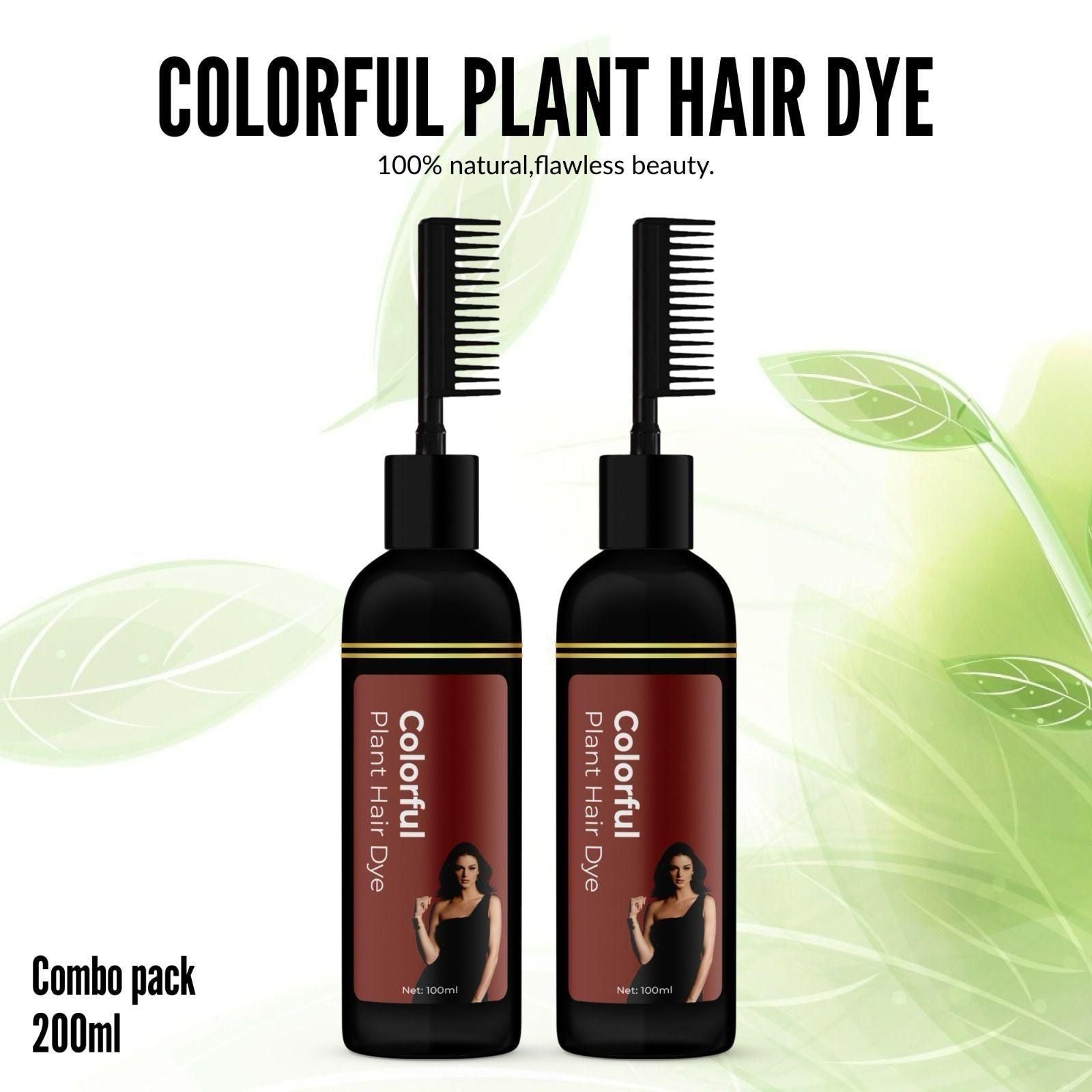 Revitalize Your Hair with Colorful Plant Hair Dye 100ml Comb Shampoo (Pack of 2) mkp0fp-jd
