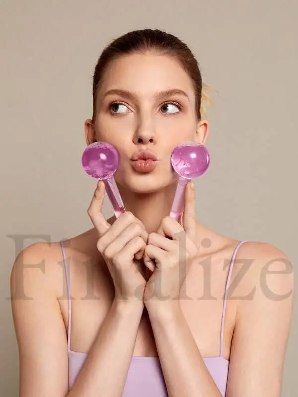 2pcs Crystal Ice Ball for Facials mkp0fp-jd