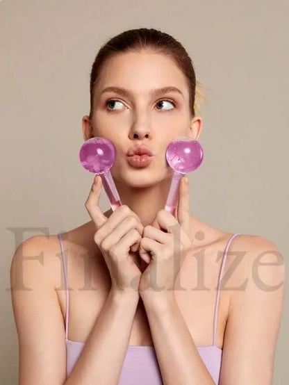 2pcs Crystal Ice Ball for Facials mkp0fp-jd