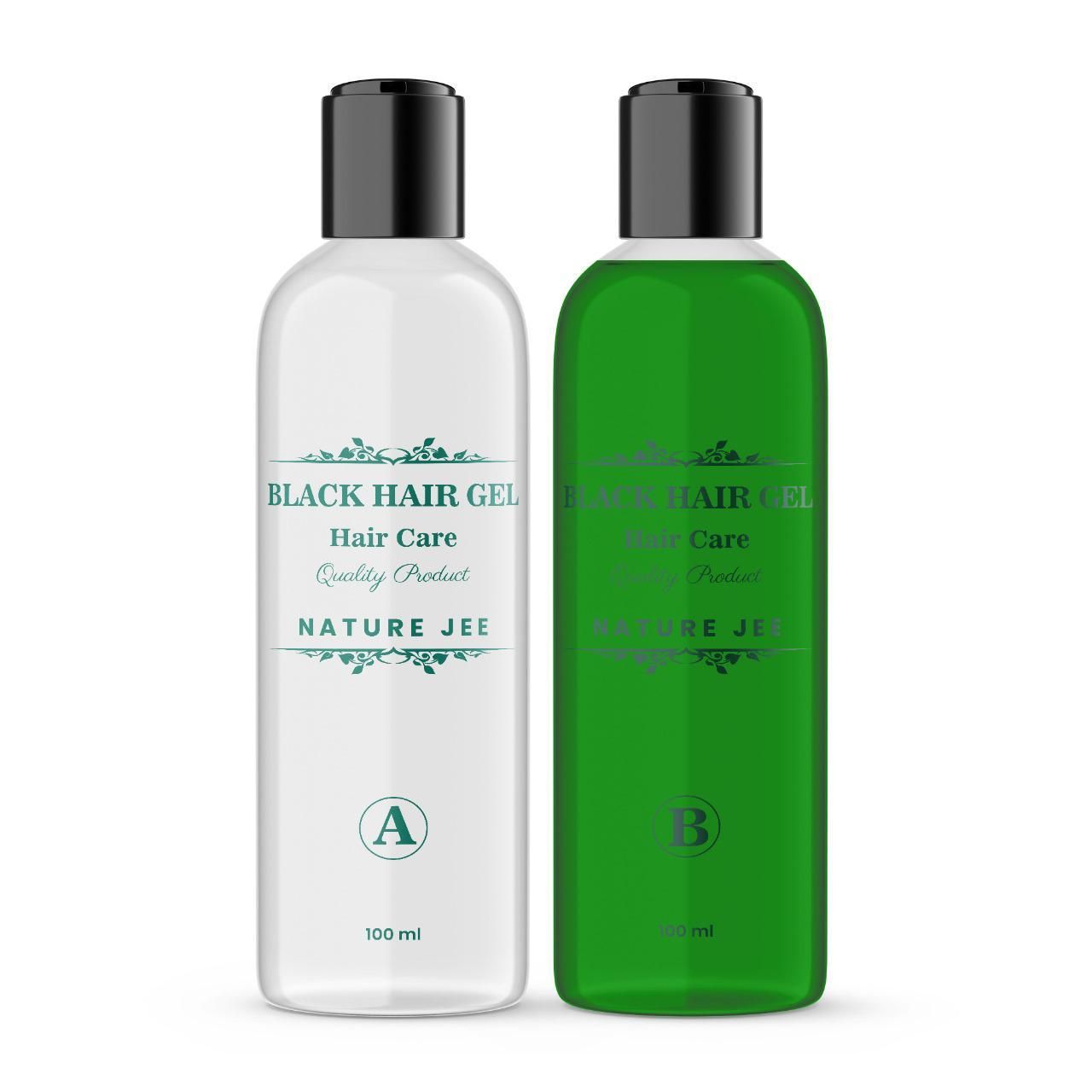 Black Hair Gel 200 ml Pack of 2 mkp0fp-jd