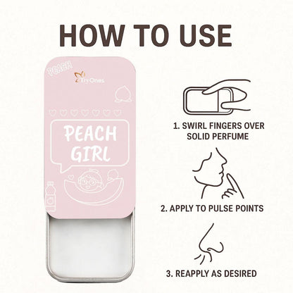 TryOnes PEACH GIRL Solid Perfume for Women 12gram (Pack of 2) mkp0fp-jd