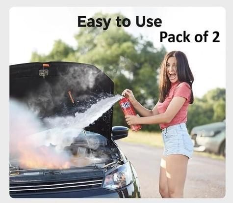 Car Fire Stop - Emergency Fire Response Spray 500ml Each (Pack of 2) mkp0fp-jd