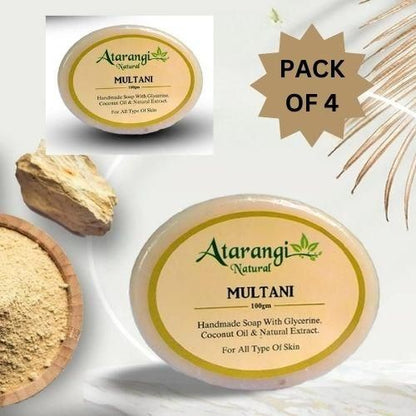 Multani Mitti Handmade Soap With Multani Mitti For Remove Pimple Marks (Pack Of 4) mkp0fp-jd