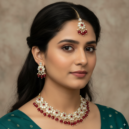 Abhiri Necklace with Dangling Earrings