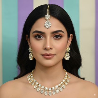 Trending Choker Pearl Work Jewellery Set