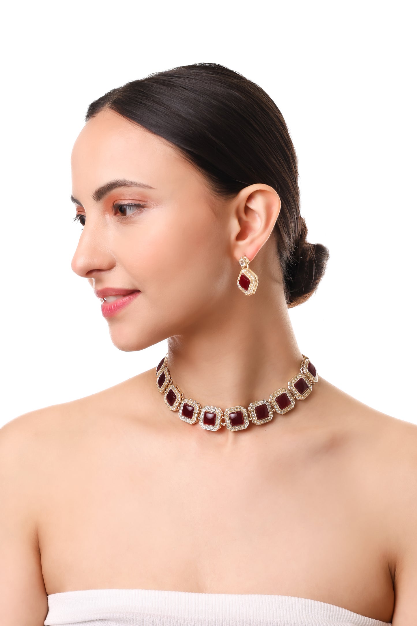 Kundan necklace jewelry set for women